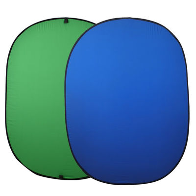 5*6.5ft Chromakey Falten-Schirm-Hintergrund, 2 in 1 umschaltbarem blauem grünem Schirm-Stuhl-Hintergrund