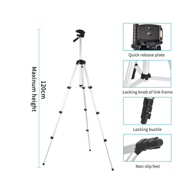 Kundenspezifischer tragbarer 1.2m Leichtgewichtler-flexibler Stativ für Telefon und Kamera