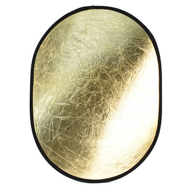 Tragbarer goldener ovaler zusammenklappbarer heller Reflektor für Fotografie-Studio 120x90cm
