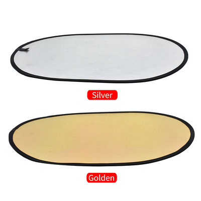 Tragbarer goldener ovaler zusammenklappbarer heller Reflektor für Fotografie-Studio 120x90cm
